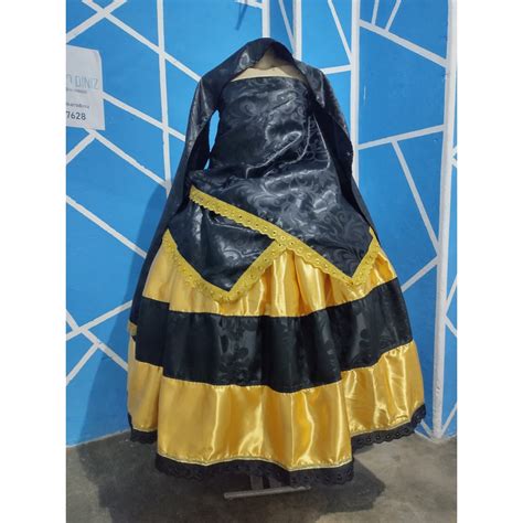 Saia Umbanda Roupa Candomblé Pomba gira luxo exu esquerda Shopee Brasil