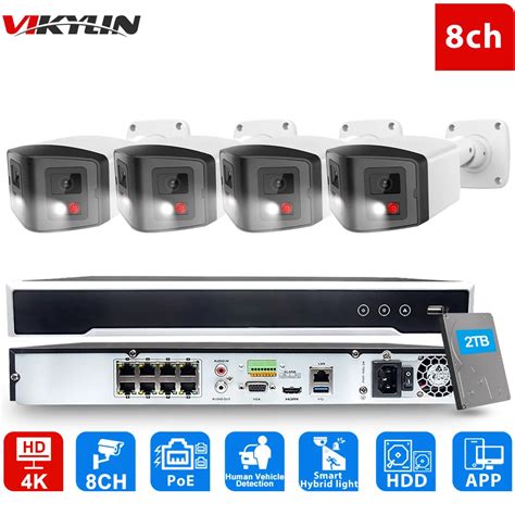 Vikylin Mp Dual Lens Bullet Video Surveillance Cameras System Ch Hik