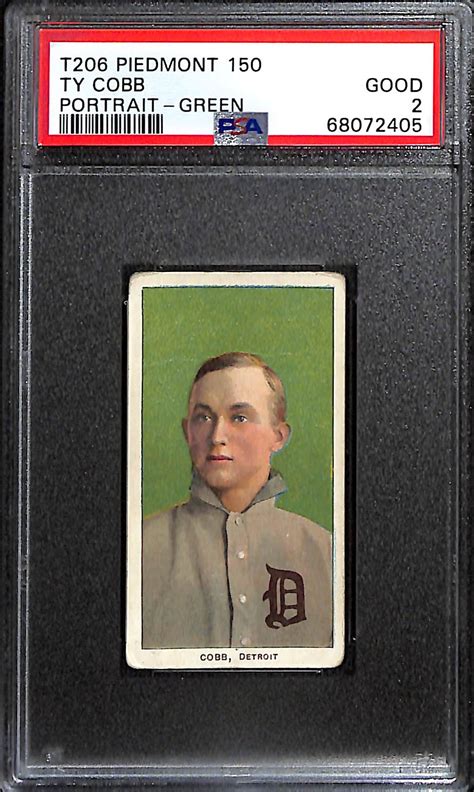 Lot Detail 1909 11 T206 Ty Cobb HOF Piedmont 150 Back Green