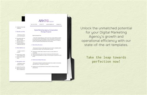 Digital Marketing Agency Compensation Package Proposal HR Template In