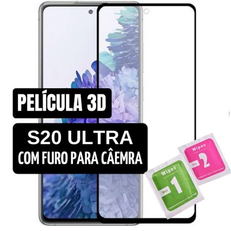 Película de Vidro 3D Samsung Galaxy S20 FE Furo para Câmera de Self