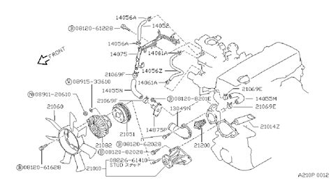 Nissan Rogue Sv Row Engine Coolant Hose G Genuine