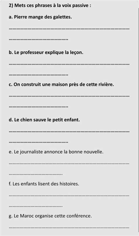 Bonsoir J Ai Un Exercice De Fran Ais Et J Ai Pas Compris Comment Faire