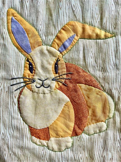 Bunny Applique Pattern Etsy