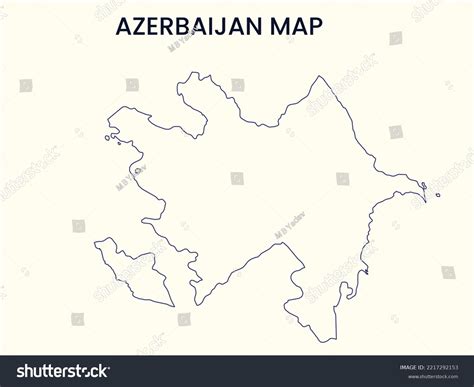 Map Of Azerbaijan Outline Map Azerbaijan Vector Royalty Free Stock