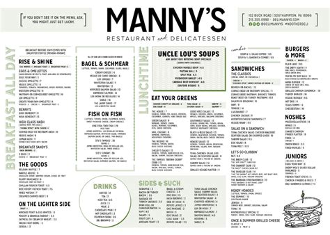 Manny's Restaurant and Delicatessen - Bucks County Deli Catering ...