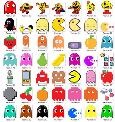 Pac Man Bundle Svg File Pacman Cutting File Designs Letters Words