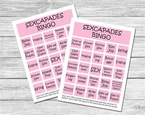 Sexcapades Bingo Bachelorette Party Game Etsy