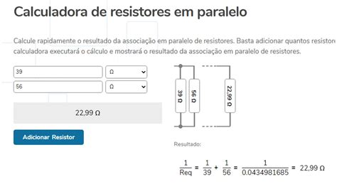 Calculadora De Resistores Em Paralelo Librain