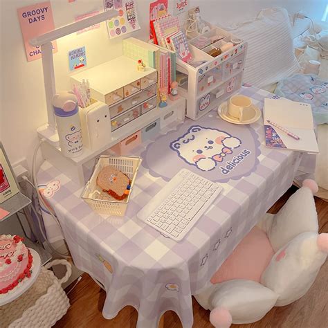 Cartoon Cloth Tablecloth Korea Ins Study Table Decorative Anime