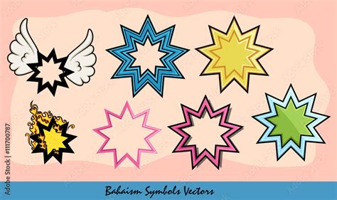 Bahaism Religious Symbols Vector Set vector de Stock | Adobe Stock