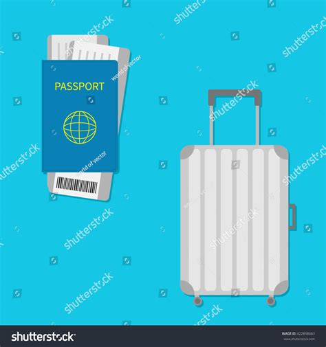 Passport Air Boarding Pass Ticket Barcode Stock Illustration 422858683