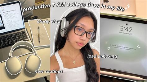 Study Vlog Am Productive College Days In My Life Ipad Unboxing