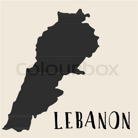 Doodle Freehand Map Sketch Of Lebanon Stock Vector Colourbox