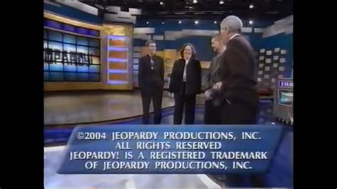 Jeopardy End Credits Ken Jennings DAY 22 7 1 04 YouTube