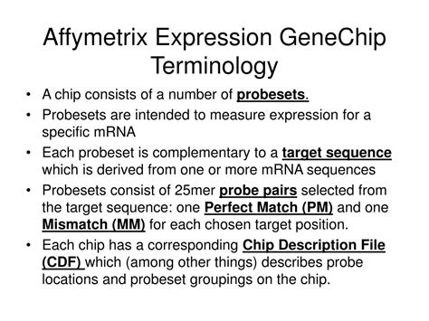 Ppt Introduction To Affymetrix Microarrays Powerpoint Presentation