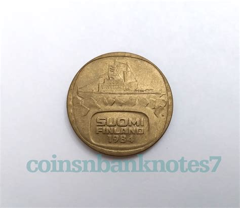 1984 Finland 5 Markkaa Coin KM 57 Uncirculated Ship Icebreaker EBay