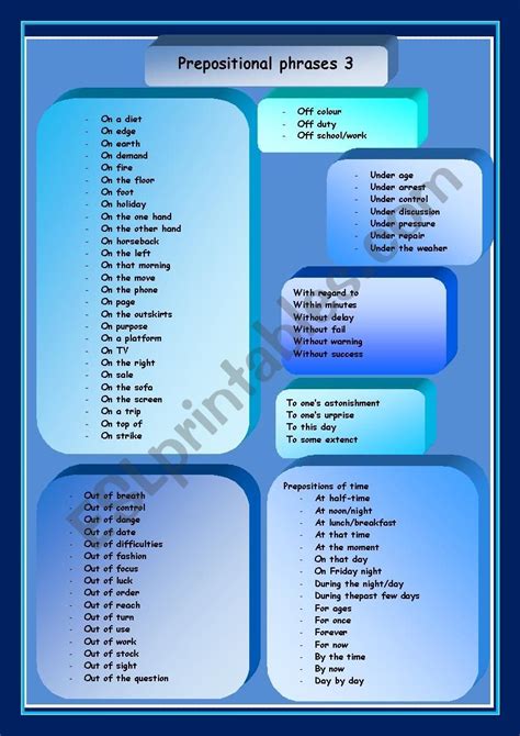 Prepositional Phrases 3 Esl Worksheet By Herika69 Prepositional Phrases Grammar Worksheets