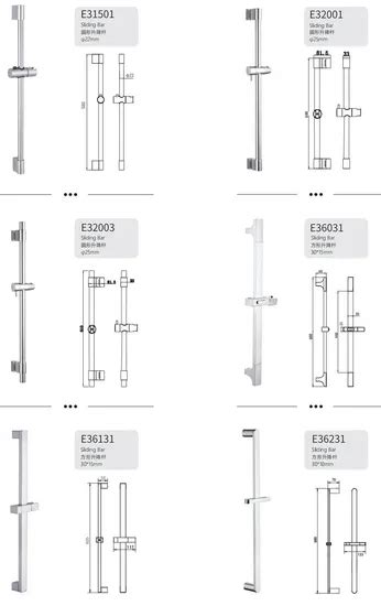 Sanitaryware Bathroom Shower Column Shower Bar Sliding Rail With