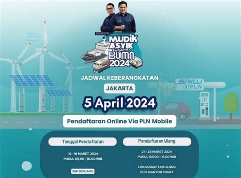 Pendaftaran Mudik Asyik Bersama BUMN Dibuka Mulai Tanggal 16 Maret 2024