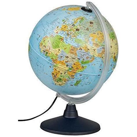 Idena Enfants Globe Terrestre Lumineux Avec Illustrations Danimaux