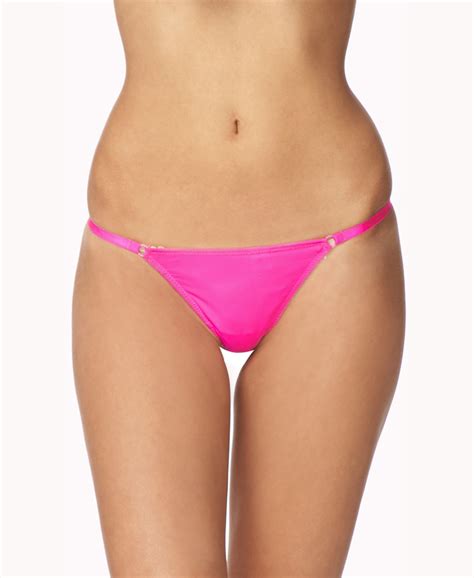 Forever Microfiber G String In Pink Hot Pink Lyst