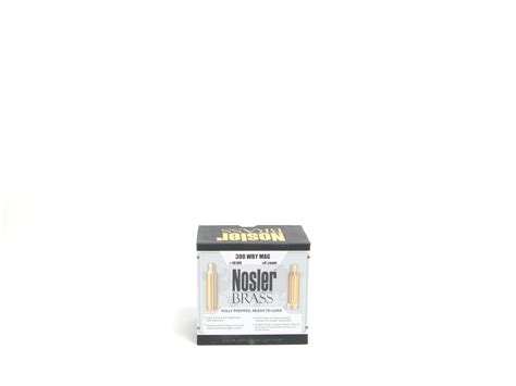 Nosler Unprimed Brass 300 Weatherby 50 Powder Valley