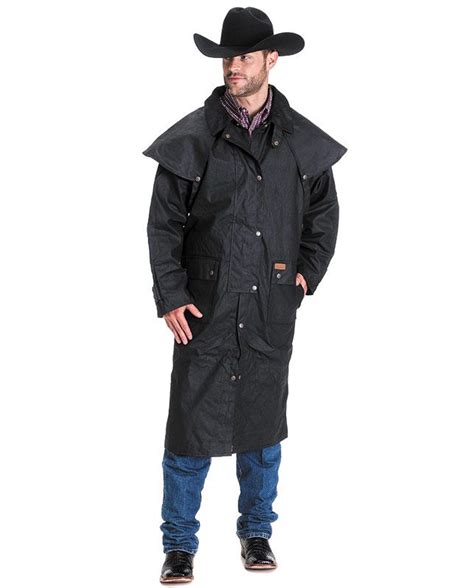 Black Low Rider Oilskin Duster By Outback Trading Co Oilskin Duster