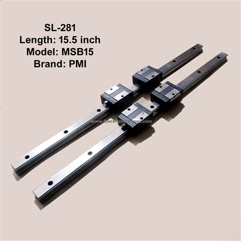 Cnc Pmi Msb Double Linear Slides With Four Bearings Inch Length