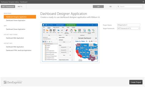 Create A Winforms Designer Application Using The Template Gallery