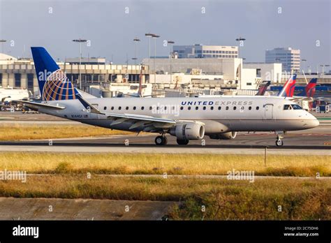 Los Angeles California April 14 2019 United Express Skywest Airlines Embraer 175 Airplane