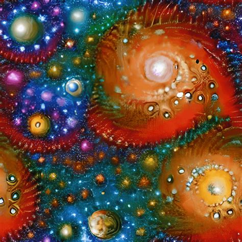 Een 32K Digitale Kunst Grote 8K Galaxy Fractal Gem Solar System