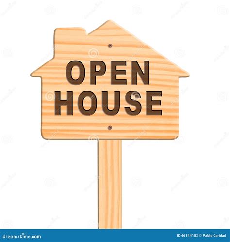 Open House Sign Clipping Path Stock Illustration Illustration Of