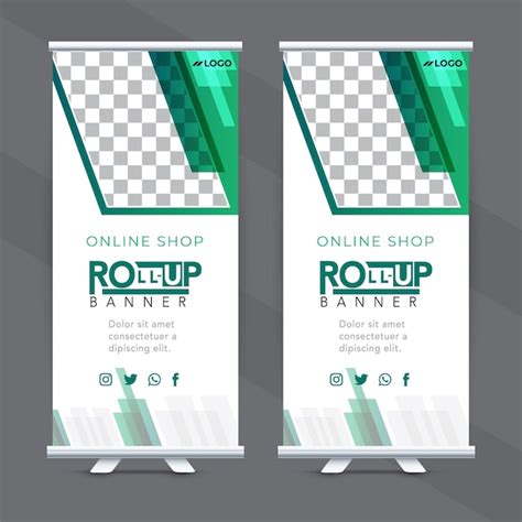 Modelo De Design De Banner Enrol Vel Vertical Moderno Eps Vetor Premium