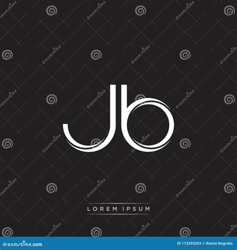 Jb Initial Letter Split Lowercase Logo Modern Monogram Template