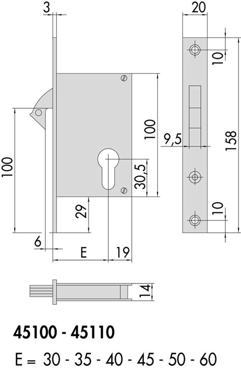 Serratura Meccanica Da Infilare A Cilindro Europeo Cisa Per Montanti