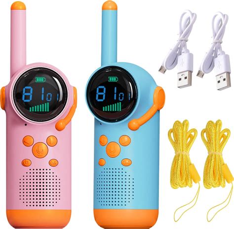 Honwally Walkie Talkie para Niños Largo Alcance 22 Canales Bokitokis