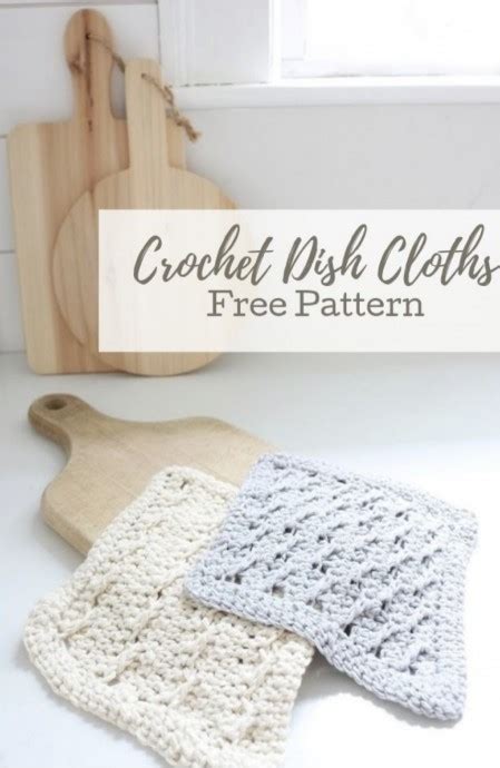 Crochet Farmhouse Dish Cloths Free Crochet Pattern Craftorator