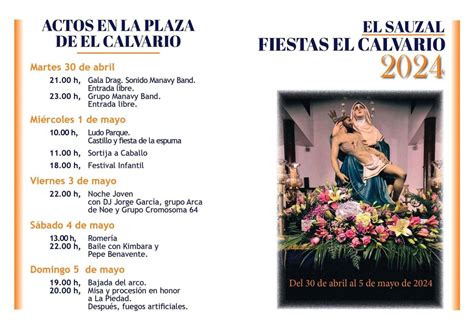 Fiestas De La Piedad En El Calvario 2024 El Sauzal Programa