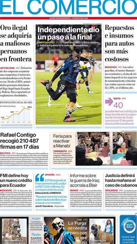 El Comercio Ecuador Viernes 8 De Julio De 2016 Infobae