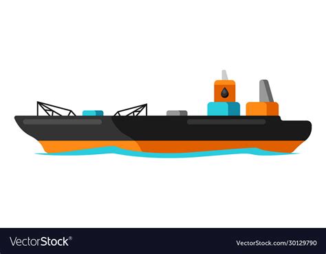 Oil Marine Tanker Royalty Free Vector Image Vectorstock