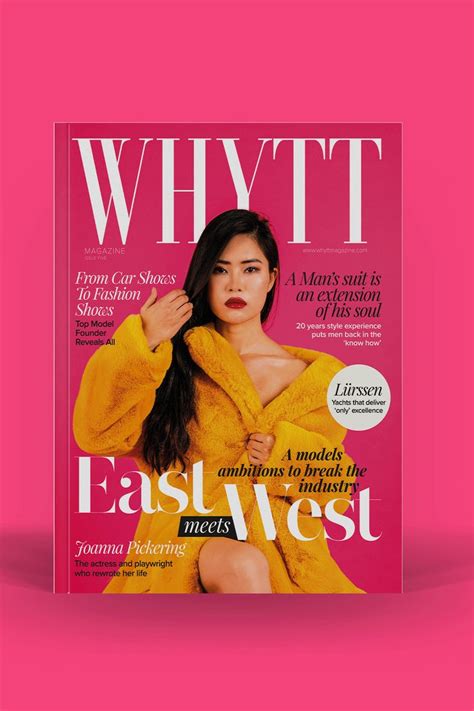 The Cover Of Wwtt Magazine With An Image Of A Woman In Yellow