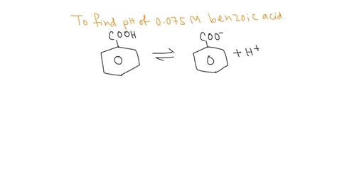 Solved Determine The Ph Of A 0 065 M Benzoic Acid Solution