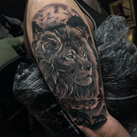 Lion Cover Up Tattoo at Tattoo