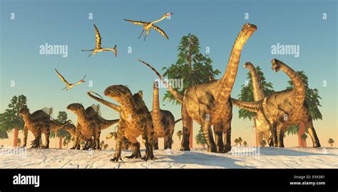 Quetzalcoatlus Flying Reptiles Join Tenontosaurus And Argentinosaurus