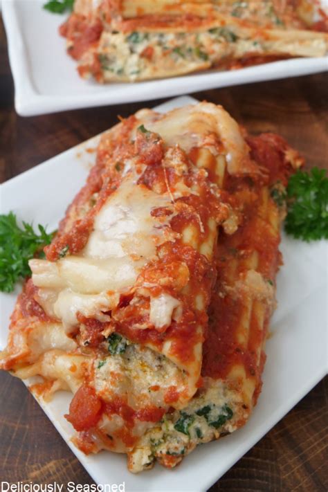 Sausage And Spinach Manicotti Deliciously Seasoned