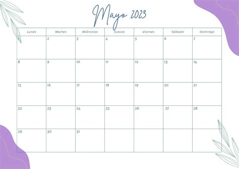 Calendarios Mayo 2023 Para Imprimir GRATIS