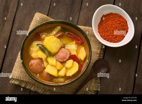 Hungarian dish called Paprikas Krumpli (Potato with Paprika), a stew ...