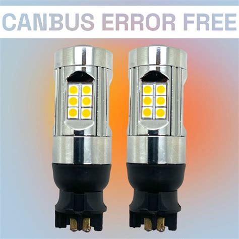 Pwy W Pw W Amber Yellow Smd Led Drl Indicator Bulbs Canbus Error