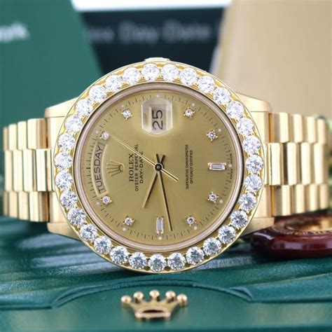 Venta Reloj Rolex De Oro Con Diamantes Precio En Stock